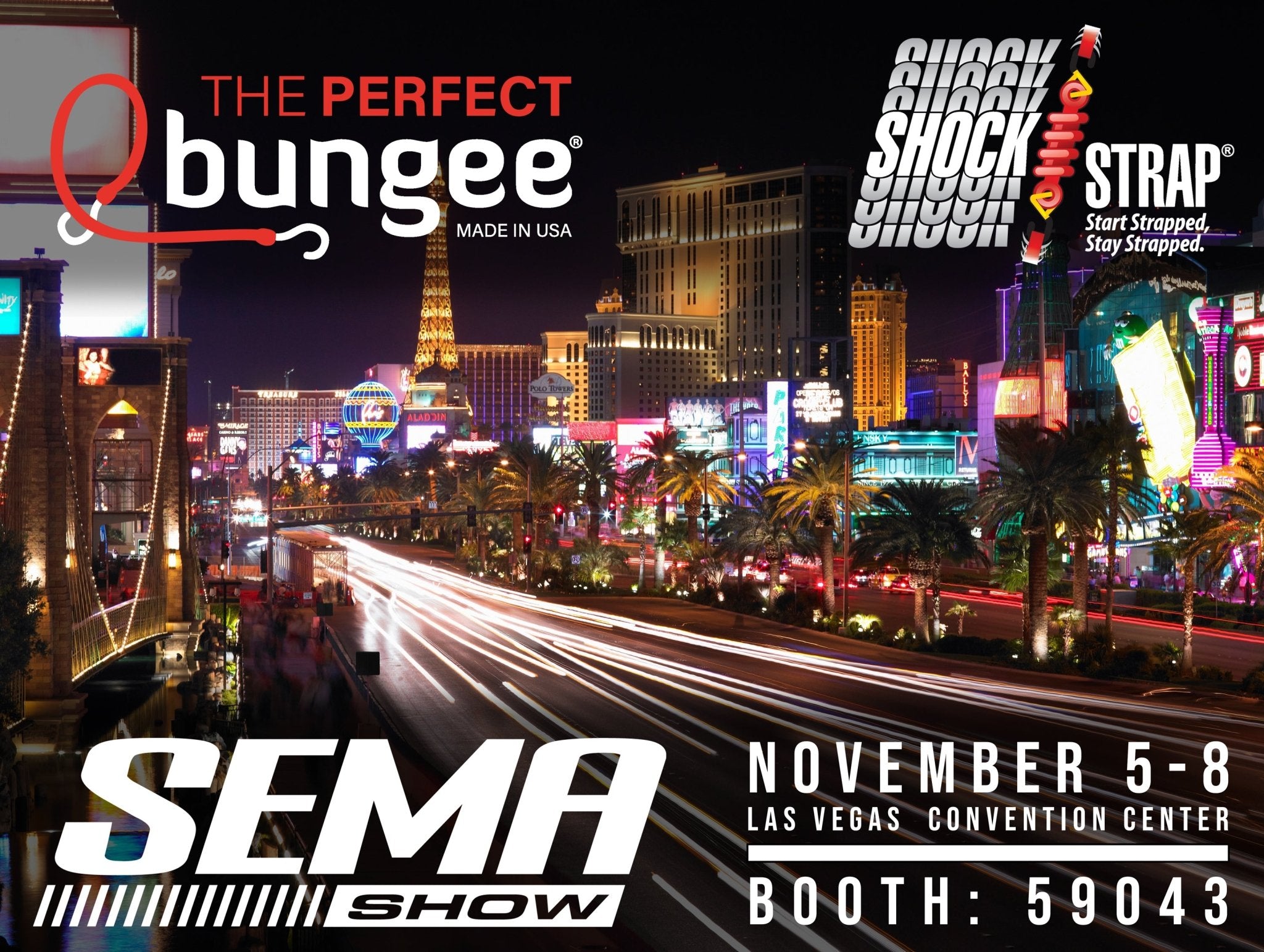 The Perfect Bungee and ShockStrap at SEMA 2024 – Visit Us at Booth 59043! - The Perfect Bungee & ShockStrap Tie Downs